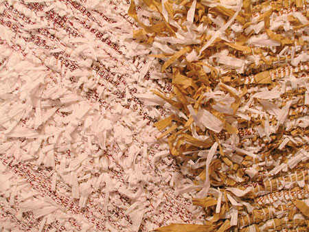 Rag rugs can be constructed out of a variety of scrap material, even, as pictured here, paper.